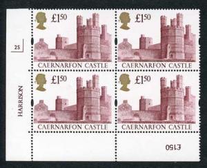 SG1612 1992 One Pound Fifty Castle Plate 2S Creamy Paper U/M