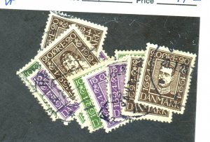 DENMARK #164-175 USED FVF Cat $85