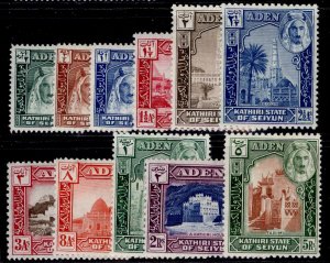 ADEN - Kathiri GVI SG1-11, 1942 complete set, LH MINT. Cat £70.