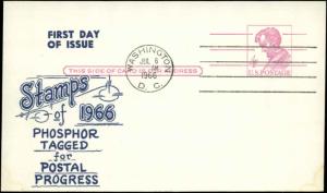 US FDC #UX48a UPSS #S66C Artopages Cachet  Washington, DC