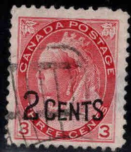 CANADA Scott 88  Used 1899 surcharged Queen  Victoria Stamp