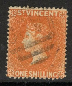 ST.VINCENT SG58 1891 1/- ORANGE USED 