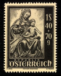 Austria 1948  Scott #B259 Black proof on Kartonpapier w/o gum as issued