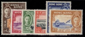 HONG KONG GVI SG163-168, 1941 centenary of British occupation, M MINT. Cat £90.