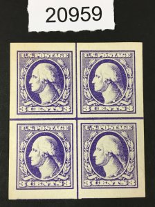 MOMEN: US STAMPS # 535 CENTER LINE BLOCK OF 4 MINT OG NH $125 LOT # 20959