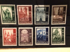 Austria Salzburg Cathedral 1948 mounted mint stamps Ref A132