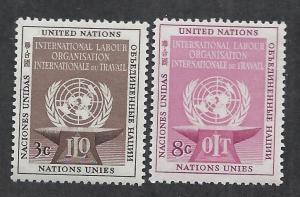 UNITED NATIONS - NEW YORK SC# 25-6 FVF/MNH 1954