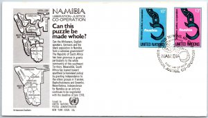 UN UNITED NATIONS FIRST DAY COVER NAMIBIA LIBERATION JUSTICE COOPERATION 1978 #7