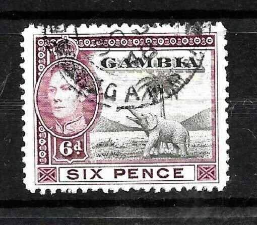 Gambia Stamp- Scott # 137/A7-6p-Mint/H-1938-46-NG