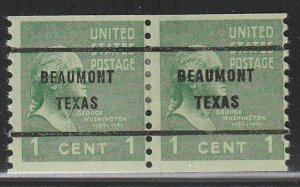 Precancel - Beaumont, TX - PSS 839-61 - Coil  Pair - NG