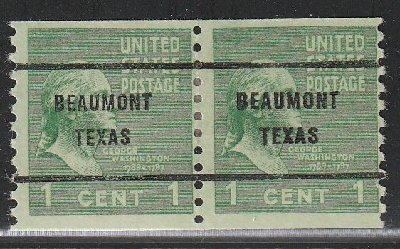 Precancel - Beaumont, TX - PSS 839-61 - Coil  Pair - NG