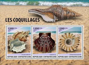 C A R - 2023 - Shells - Perf 3v Sheet  - Mint Never Hinged