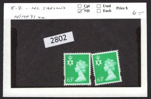 $1 World MNH Stamps (2802) GB North Ireland, #91,  Mint see image for details