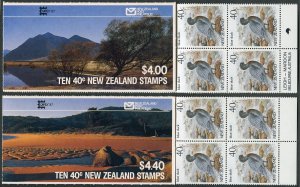 New Zealand 830 two booklets/10,MNH. Michel 984 MH. Birds 1987. Blue duck.