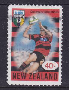 N. Zealand 1999 Rugby Super 12 Canterbury Crusaders 40c used