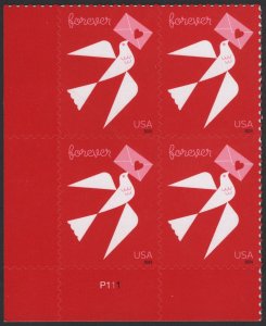 SC#5826 (Forever) Love Plate Block: LL #P111 (2024) SA