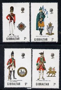 GIBRALTAR - 1970 - Military Uniforms, Series II - Perf 4v Set -Mint Never Hinged