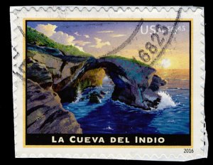 US #5040 La Cueva Del Indio, VF/XF used on piece,  RARE TO FIND!