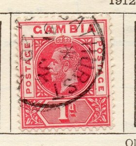Gambia 1912 Early Issue Fine Used 1d. NW-115088