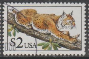 U.S. Scott #2482 Bobcat $2 Stamp - Used Single