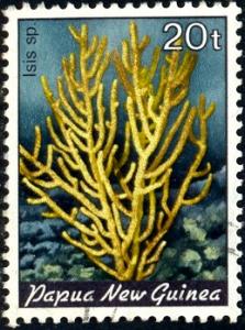 Marine Life, Coral, Isis sp., Papua New Guinea SC#588 used