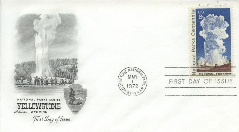 1972 Yellowstone Nat Park Centennial (Scott 1453) Artmaster