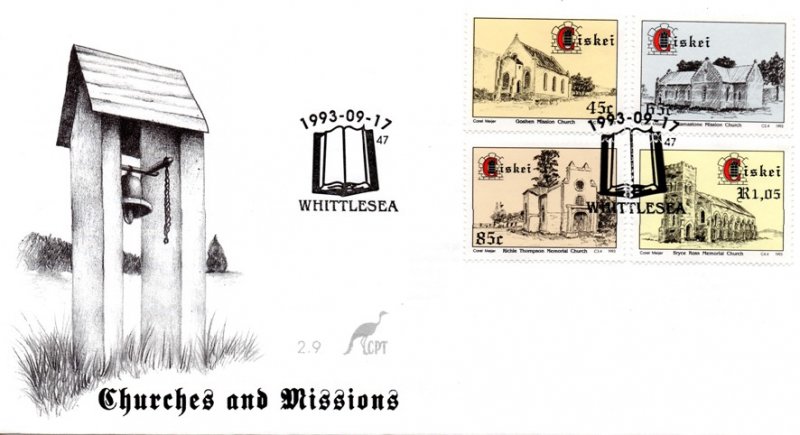 Ciskei - 1993 Churches FDC SG 232-235