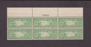 US, C9, MNH VF PLATE BLOCK