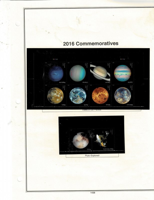 Planets & Pluto Forever US Postage Block & Pair of 10 stamps #5069-78 VF MNH