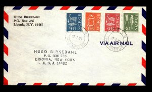 Norway 1969 Airmail Cover to USA - Better Frankings - L32658