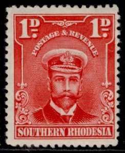 SOUTHERN RHODESIA GV SG2 VAR, 1d bright rose, M MINT. EXTRA LINE LEFT VARIETY