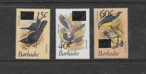 BIRDS - BARBADOS #563-5 MNH