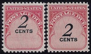 J90 - 2c Black Numeral Color Shift Error / EFO Postage Due Mint NH (stk2)