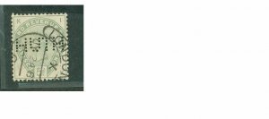 Great Britain #104 Used, perfin Huth in letters (SCV=$200) 