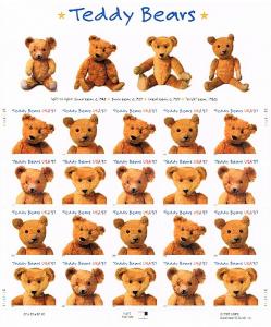 Scott #3653-56 2002 Teddy Bears Full Shett MNH