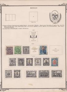 mexico stamps on 2 album page ref 13463