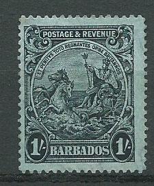 Barbados SG 237 VFU Black on blued paper