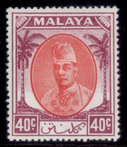 MALAYSIA - Kelantan GVI SG77, 40c red & purple, M MINT. Cat £17.