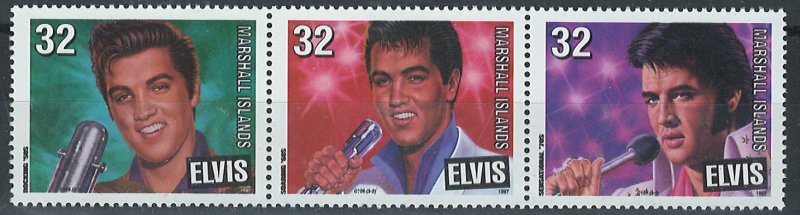 Marshall Islands Scott 22 MNH! Elvis Presley Strip of 3!