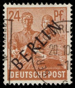 Germany #9N9 Bricklayer and Farmgirl with Wheat; Used