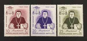 Netherlands Antilles 1960 #269-71, Monsignor Niewindt, MNH.