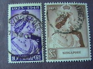 SINGAPORE # 21-22-USED----COMPLETE SET----1948----(LOT#1)