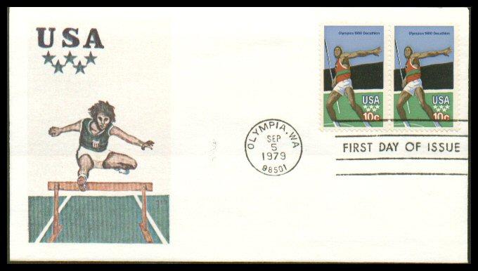 #1790 Summer Olympics - Decathalon Bittings FDC