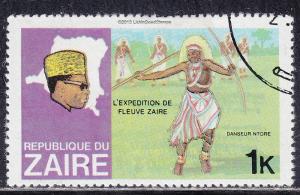 Zaire 902 USED 1979 President Mobotu, Map, N'tombe Dancer