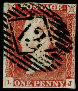 SG8, 1d red-brown PLATE 65, USED. Cat £30. LJ