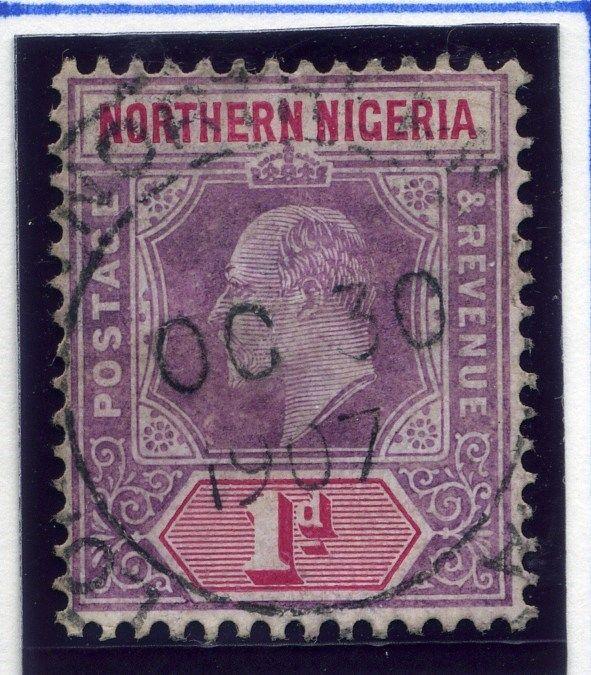 NORTHERN NIGERIA;  1904 early classic Ed VII issue used 1d. value 