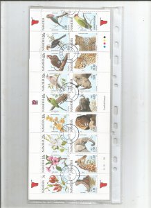 NAMIBIA - 1997 - Animals & Plants - Perf 18v Booklet - Used Self Adhesive N. H.