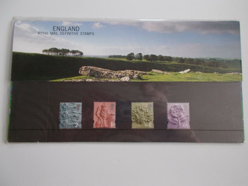 2001 Regional Machins England 2nd 1st E & 65p Presentation Pack no 54 Cat £11.50