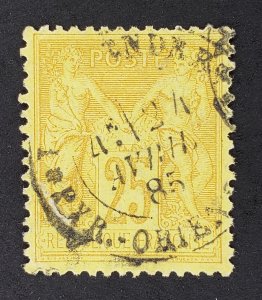 France, Scott #99, F used, tiny crease lower left, surface scuff