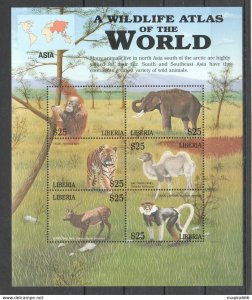 Liberia Fauna Wild Animals Wildlife Atlas Of The World Asia 1Kb ** Pk434